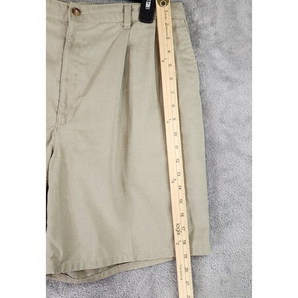 Duck Head Shorts Mens 38 Beige Khaki Pleated Casual Preppy Grandpa Vintage - Picture 7 of 9